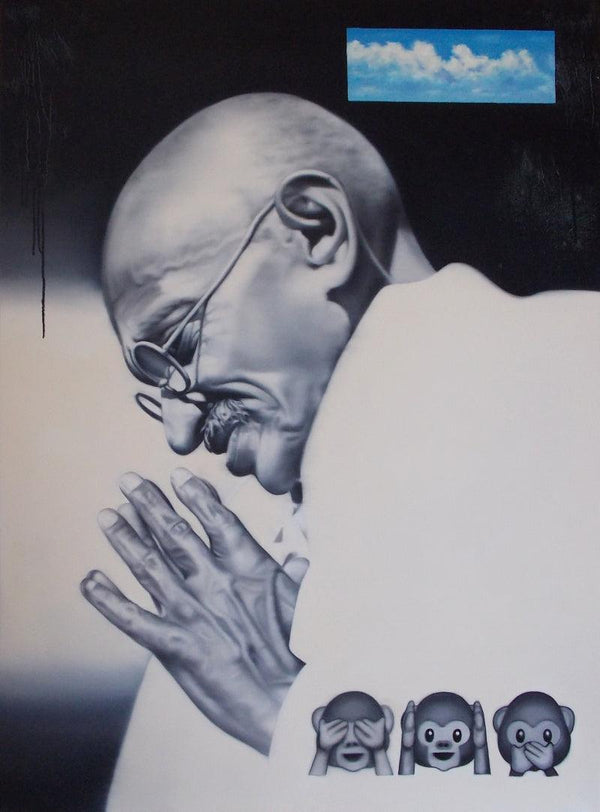The Father Of Nation Painting by Abid Shaikh | ArtZolo.com
