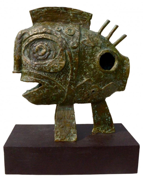 The Fish Depth Sculpture by Atish Mukherjee | ArtZolo.com