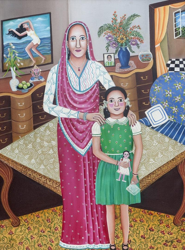 The Flight Of The Girl Child Painting by Nayanaa Kanodia | ArtZolo.com