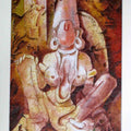 Figurative acrylic painting titled 'The Form of Sculpture VIII', 12x10 inches, by artist Mahesh Pal  Gobra on paper