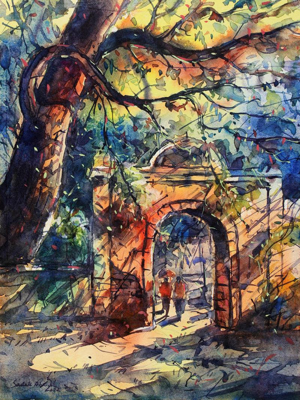 The Gate From Old City Painting by Sadek Ahmed | ArtZolo.com
