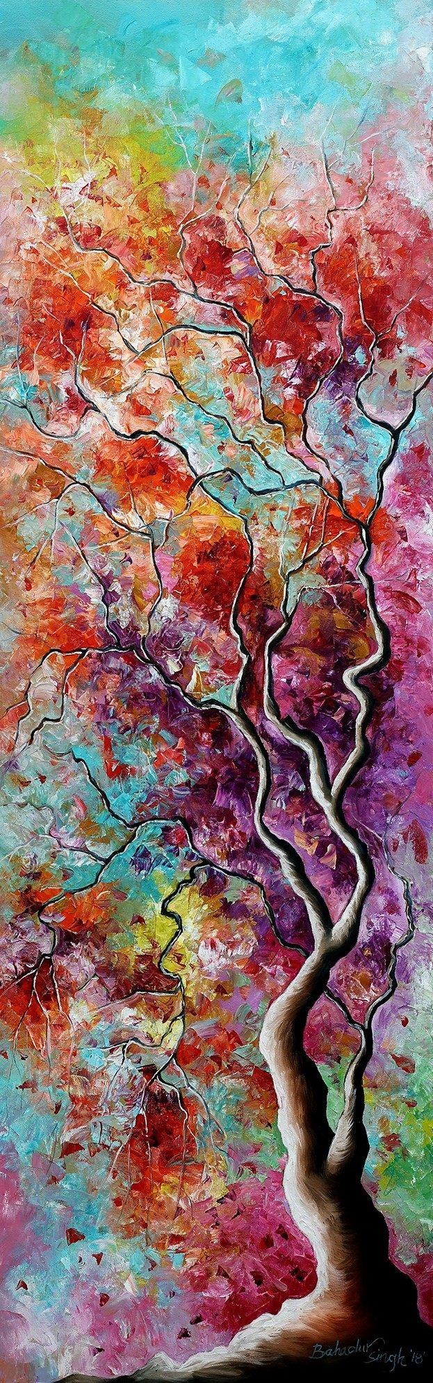 The Glory Of Autumn Painting by Bahadur Singh | ArtZolo.com