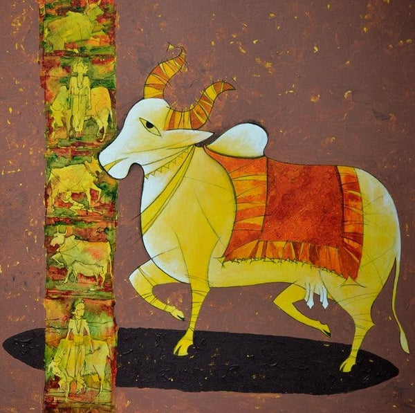 The Gomata Painting by Prashant Kulkarni | ArtZolo.com