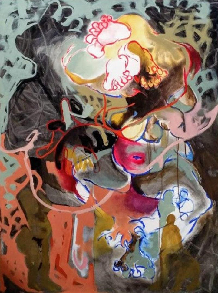 The Hiding Devil Painting by Rasana Bhardwaj | ArtZolo.com