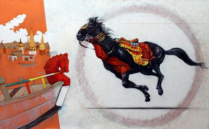The Horse Of God Painting by Ramchandra Kharatmal | ArtZolo.com