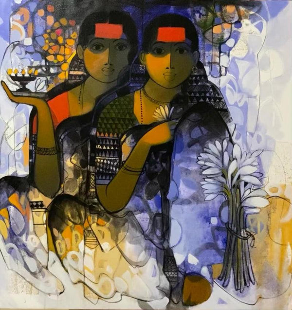 The Indian Woman 6 Painting by Sachin Sagare | ArtZolo.com