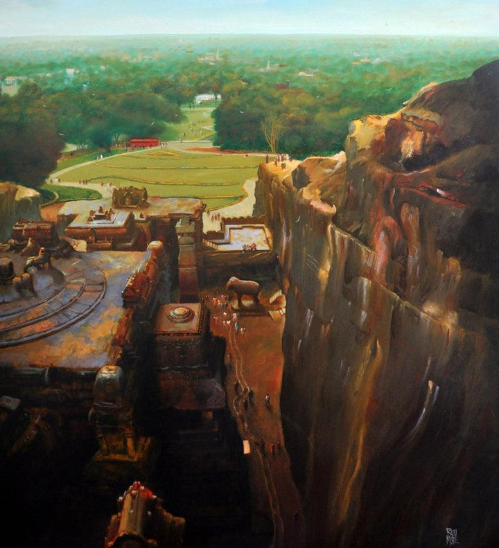 The Kailasa Temple Painting by Raju More | ArtZolo.com