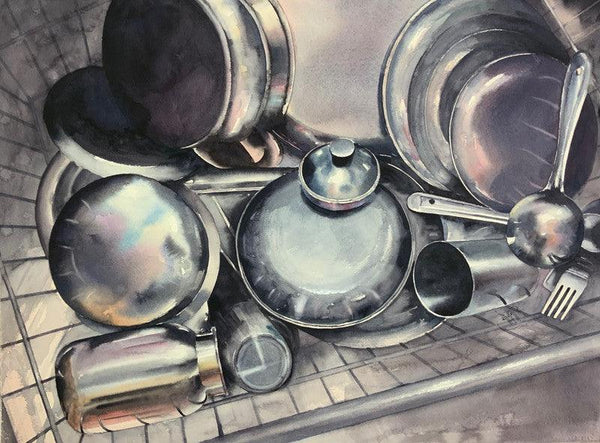 The Kitchen 1 Painting by Yojana Dehankar | ArtZolo.com