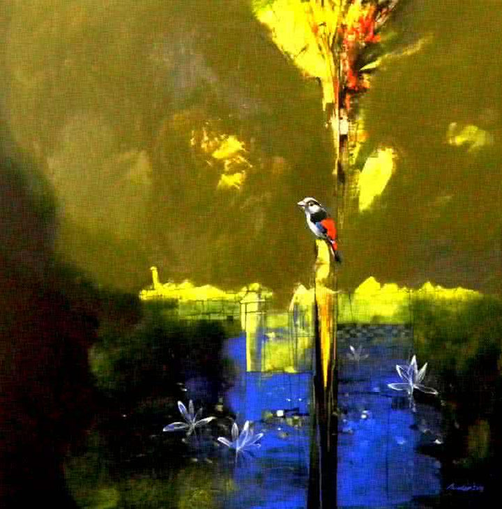 The Last Light Of The Day Painting by Pradip Sengupta | ArtZolo.com