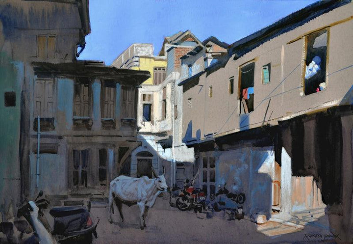 The Lone Resident Painting by Ramesh Jhawar | ArtZolo.com