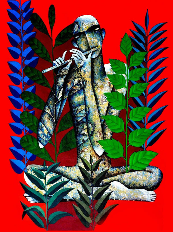 The Magic Flute Painting by Ranjith Raghupathy | ArtZolo.com