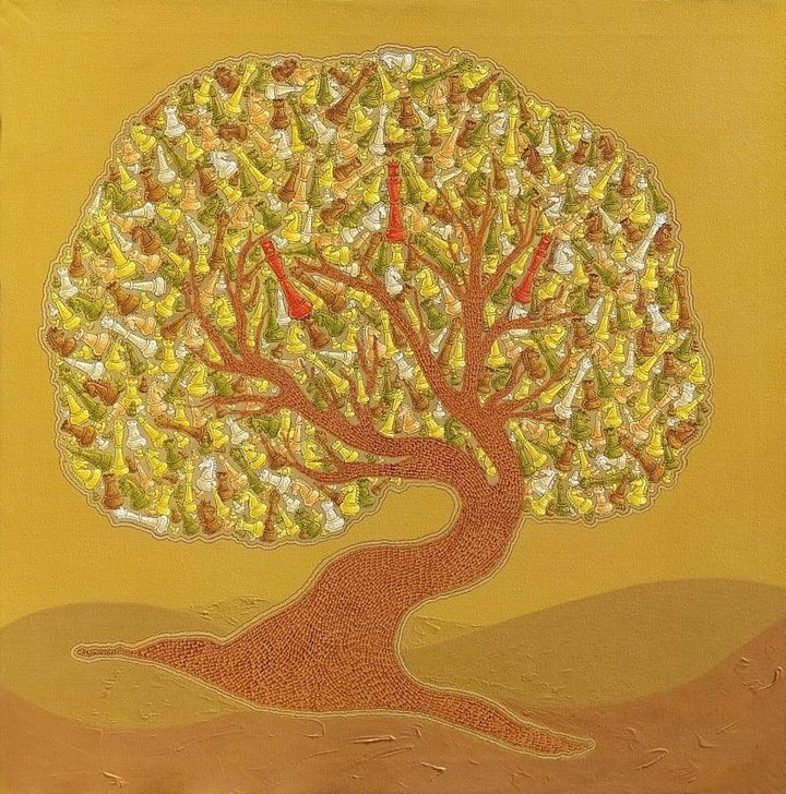 The Making Tree 1 Painting by Satyajeet Shinde | ArtZolo.com