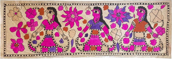 The Malin Sisters Madhubani Art Traditional Art by Yamuna Devi | ArtZolo.com