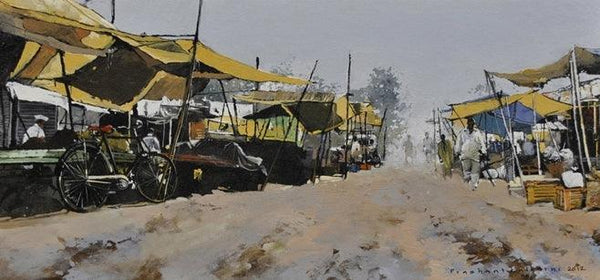 The Market Painting by Prashant Kulkarni | ArtZolo.com