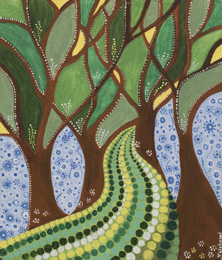 The Meandering Path Painting by Vaishnavi | ArtZolo.com