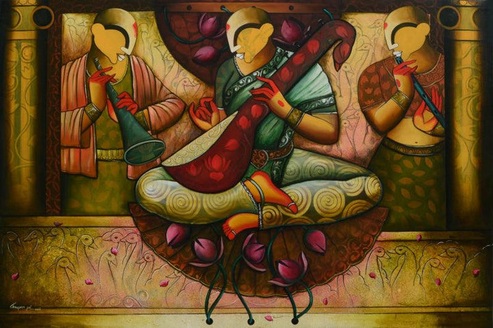 The Mesmerizing Melody Painting by Anupam Pal | ArtZolo.com