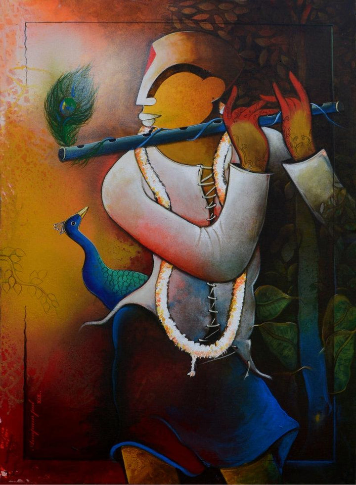 The Mesmerizing Tunes 4 Painting by Anupam Pal | ArtZolo.com