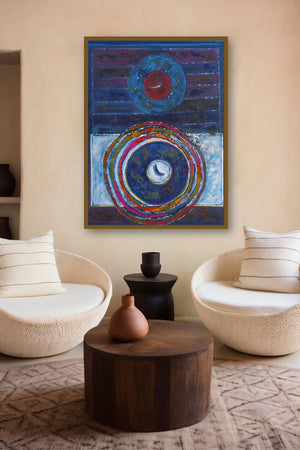The Moon (Cosmic Dance) by artist Samruddhi Patil displayed in a Designer gallery