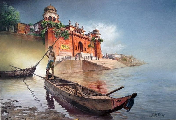 The New Prayag Raj Painting by Shyam Verma | ArtZolo.com