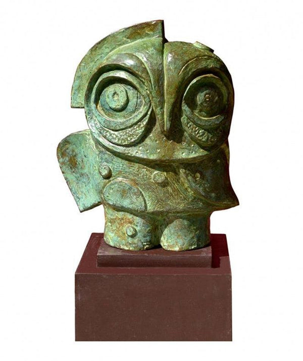 The Owl Sculpture by Atish Mukherjee | ArtZolo.com