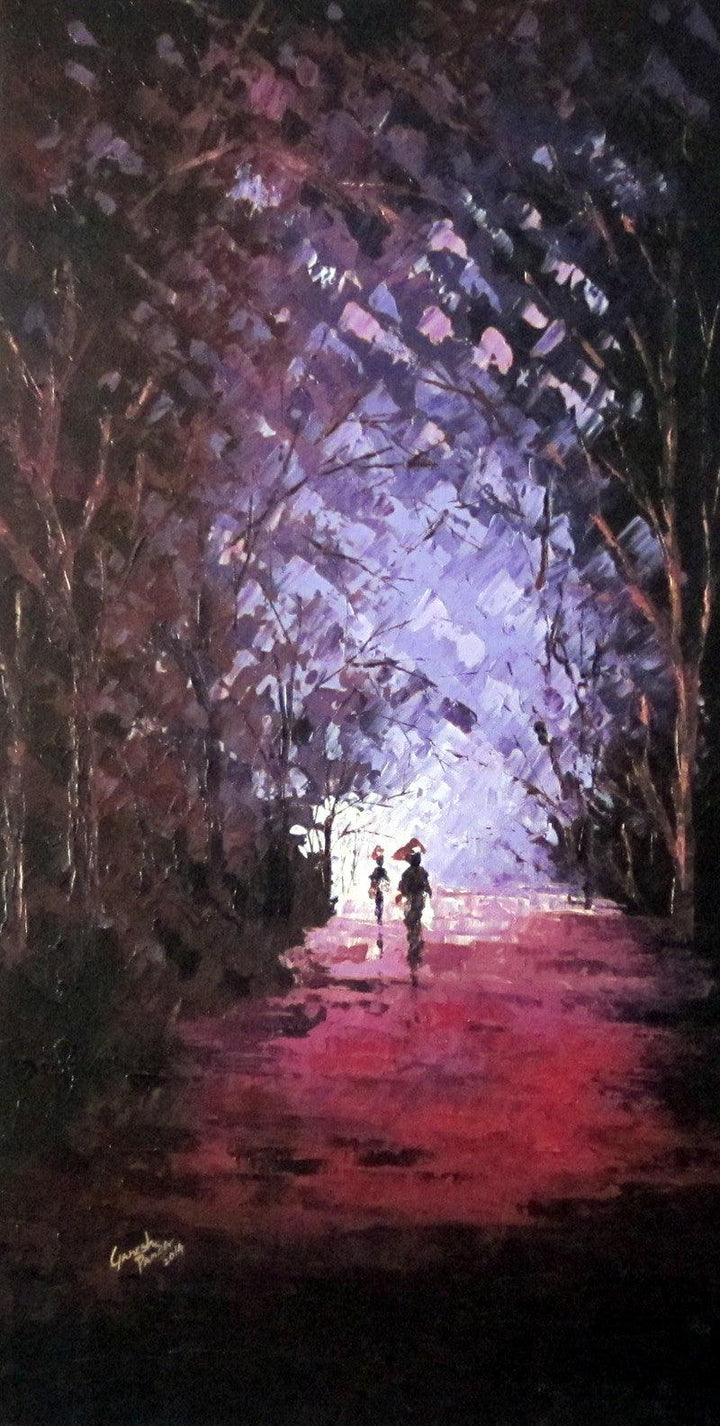 The Purple Monsoon Painting by Ganesh Panda | ArtZolo.com