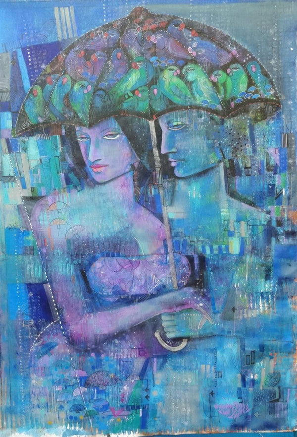 The Rain Painting by Madan Lal | ArtZolo.com