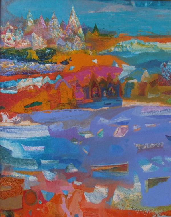 The River 1 Painting by Ranadip Mukherjee | ArtZolo.com