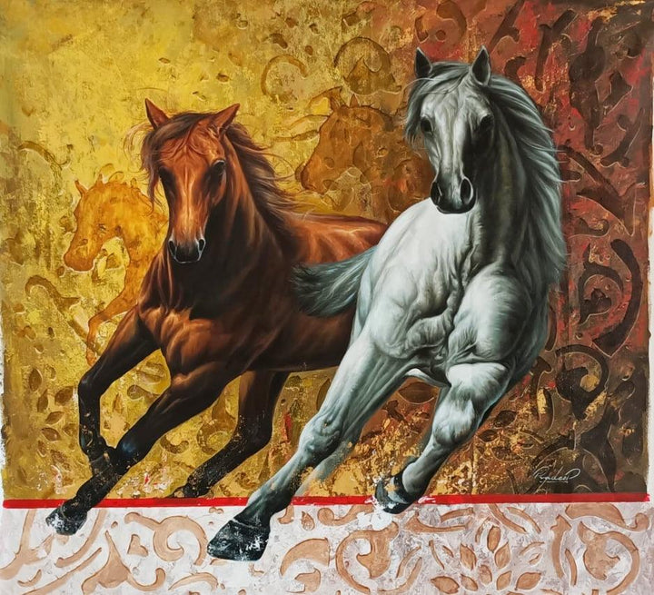 The Royal Winner Horse Painting by Pradeep Kumar | ArtZolo.com