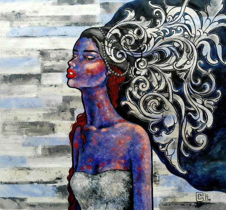 The Thinker Painting by Suruchi Jamkar | ArtZolo.com
