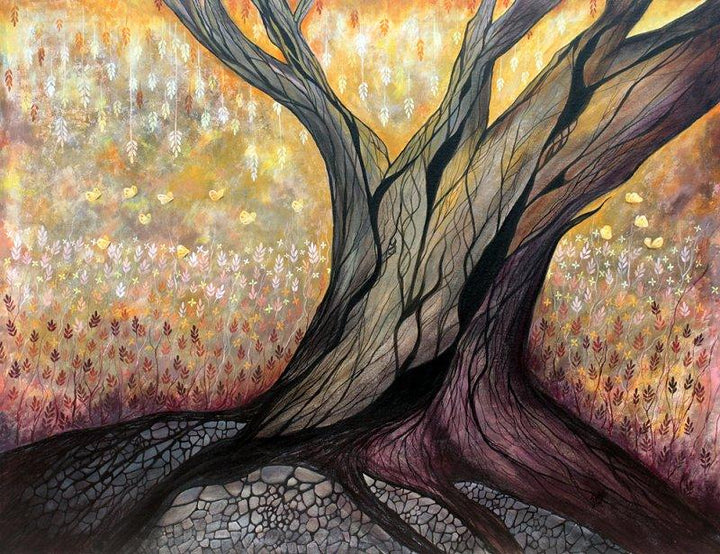 The Tree Painting by Seby Augustine | ArtZolo.com
