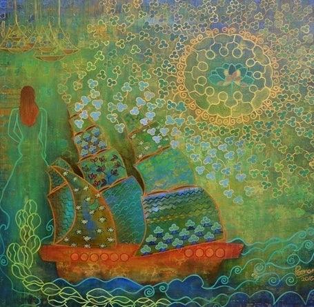 The Voyage Painting by Poonam Agarwal | ArtZolo.com