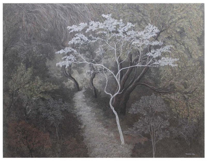 The White Tree Painting by Shuvankar Maitra | ArtZolo.com