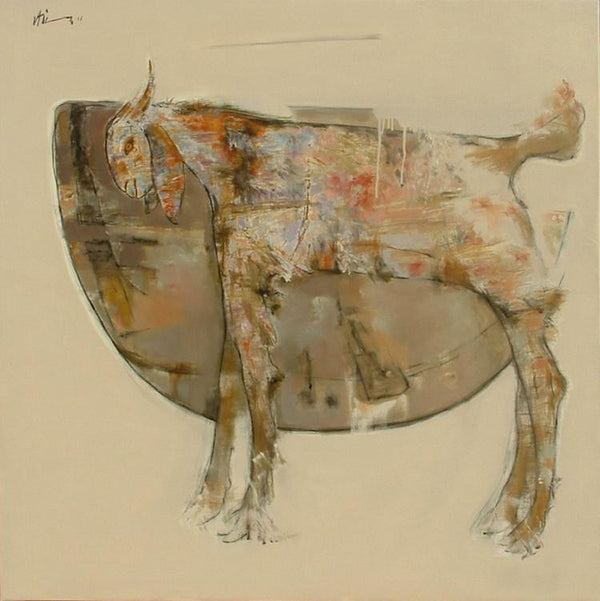 The Wild Goat 2 Painting by Ajay Deshpande | ArtZolo.com