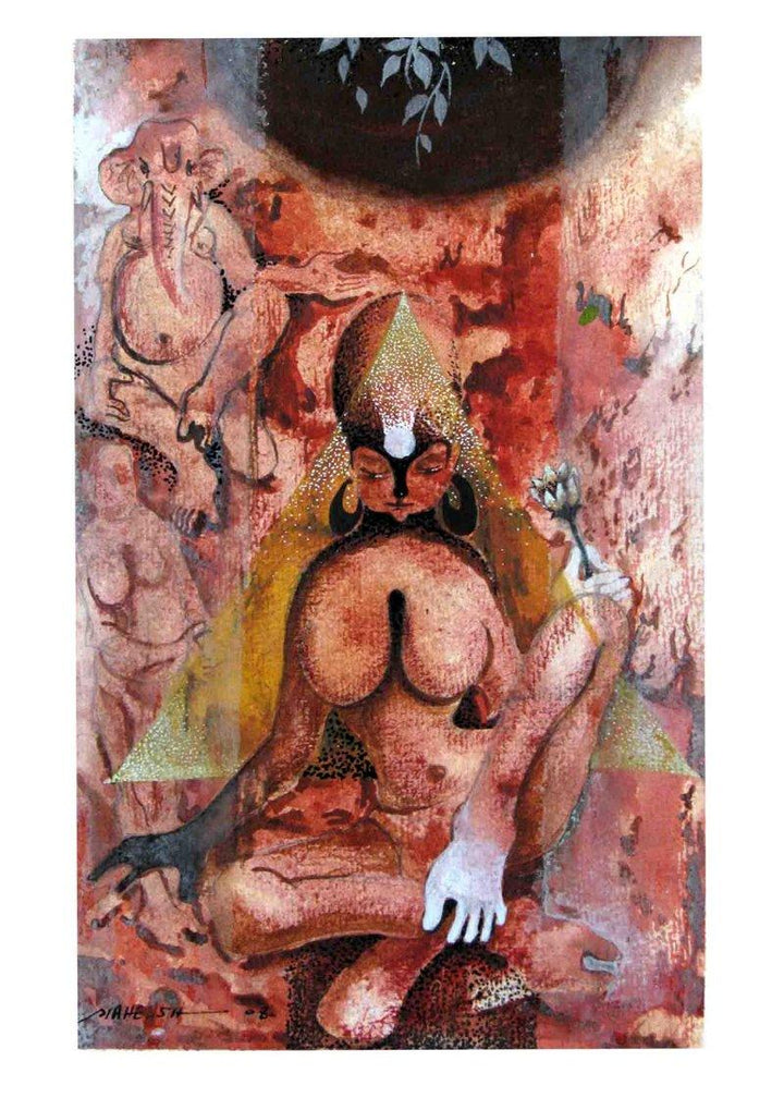 The Women Iv Painting by Mahesh Pal Gobra | ArtZolo.com