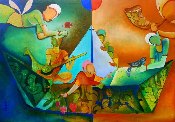The Journey Of Dreams Painting by Anupam Pal | ArtZolo.com