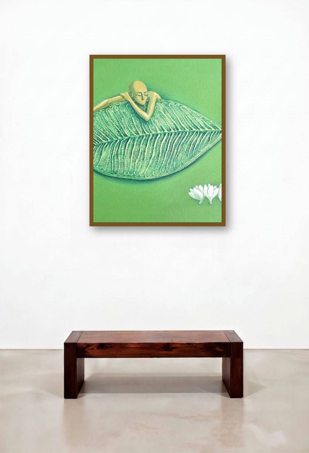 Three Flowers (Natures Embrace in green)