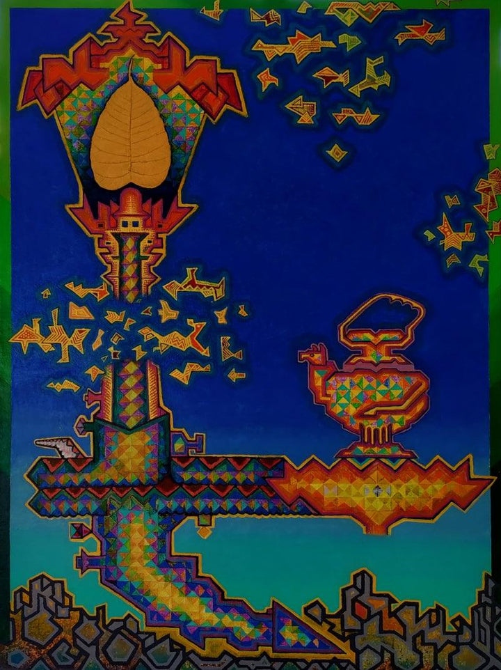 Three Stages Painting by Madhukar Munde | ArtZolo.com