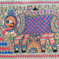 Animals madhubani traditional art titled 'Tiger', 22x30 inches, by artist Mithilesh Jha on Paper