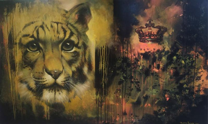 Tiger Painting by Bappa Haldar | ArtZolo.com
