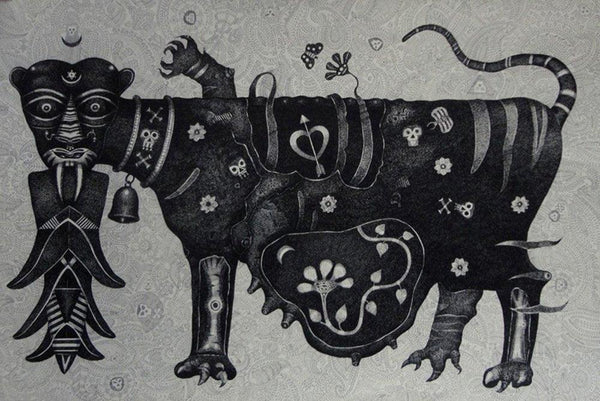 Tigress Drawing by Bhaskar Lahiri | ArtZolo.com