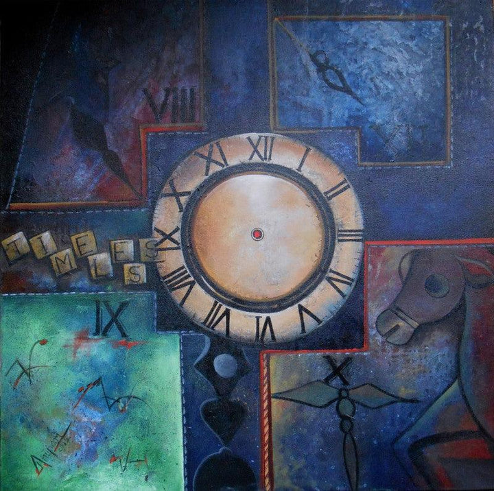 Time Less Journey Painting by Anupam Pal | ArtZolo.com