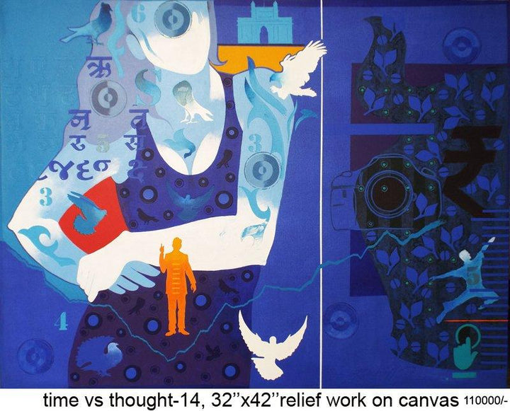 Time Vs Thought 14 Painting by Ranjit Singh | ArtZolo.com