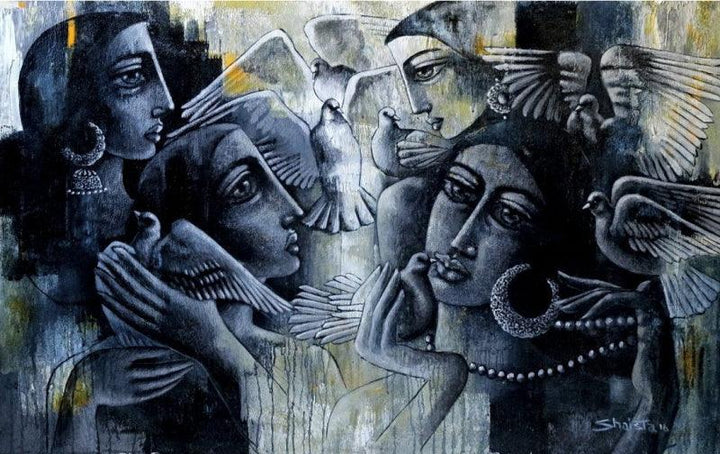 Togetherness Painting by Shaista Momin | ArtZolo.com