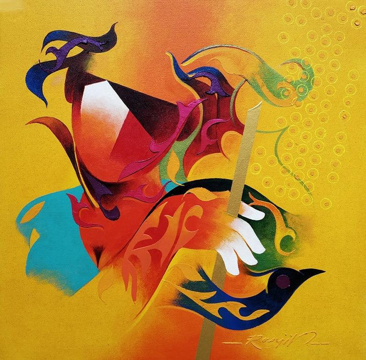 Towards Happiness 2 Painting by Ranjit Singh Kurmi | ArtZolo.com