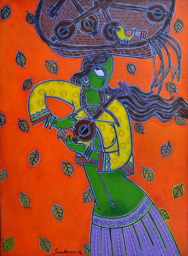 Toy Seller Painting by Santanu Nandan Dinda | ArtZolo.com