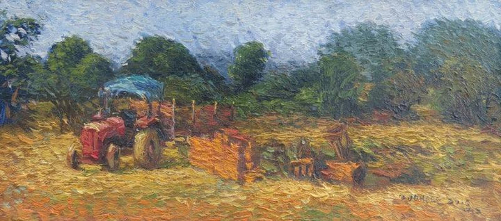 Tractor Painting by Amol Dubhele | ArtZolo.com
