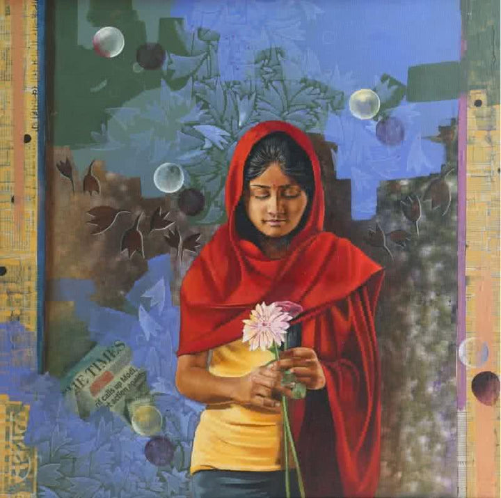 Traditionally Modern Painting by Nitin Marde | ArtZolo.com