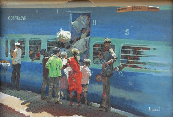 Train Rush Painting by Bijay Biswaal | ArtZolo.com