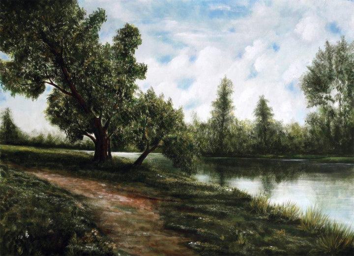 Tranquillity Painting by Seby Augustine | ArtZolo.com