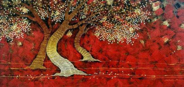 Tree 4 Painting by Rahul Dangat | ArtZolo.com